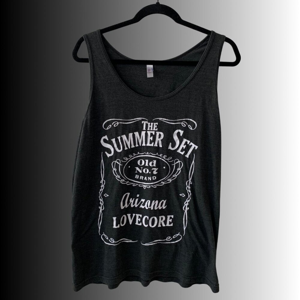 The Summer Set Tank Top L Black Jack Daniels Parody Band Shirt Arizona Pop Rock